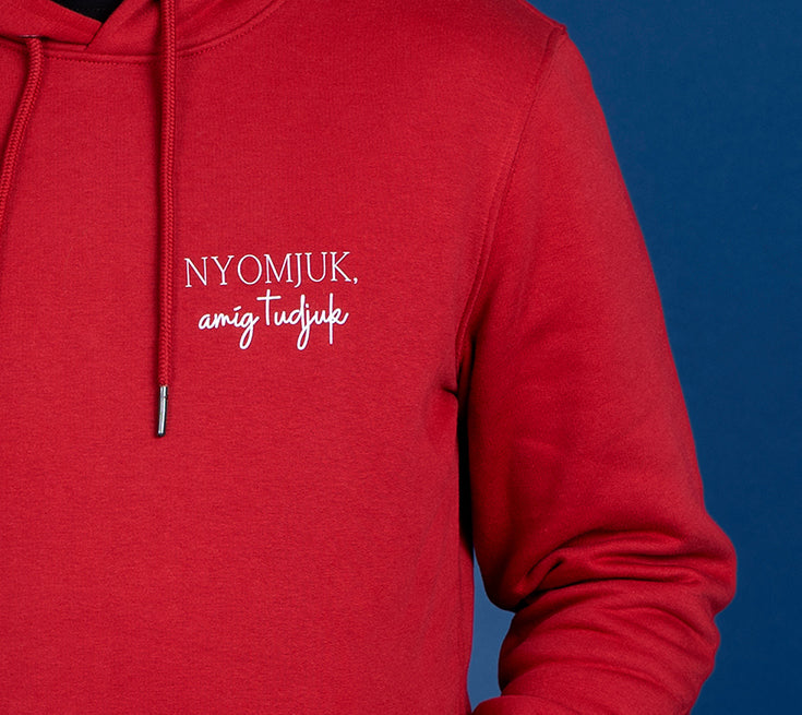 Nyomjuk, amíg tudjuk! környakú pulcsi