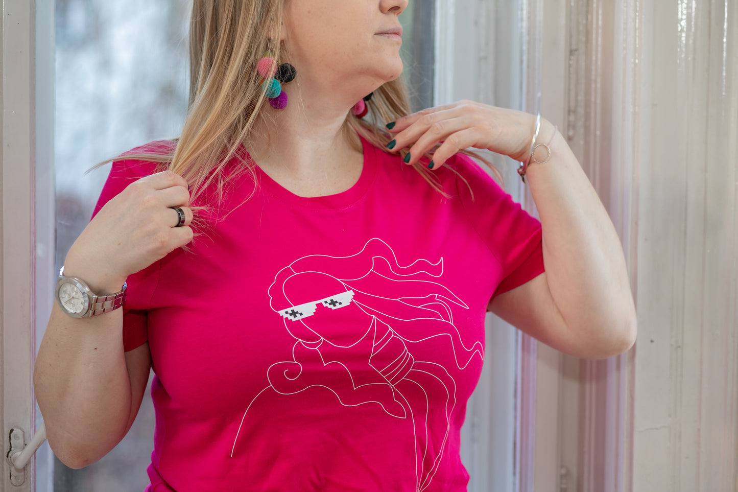 Vénusz szemüveggel karcsúsított póló