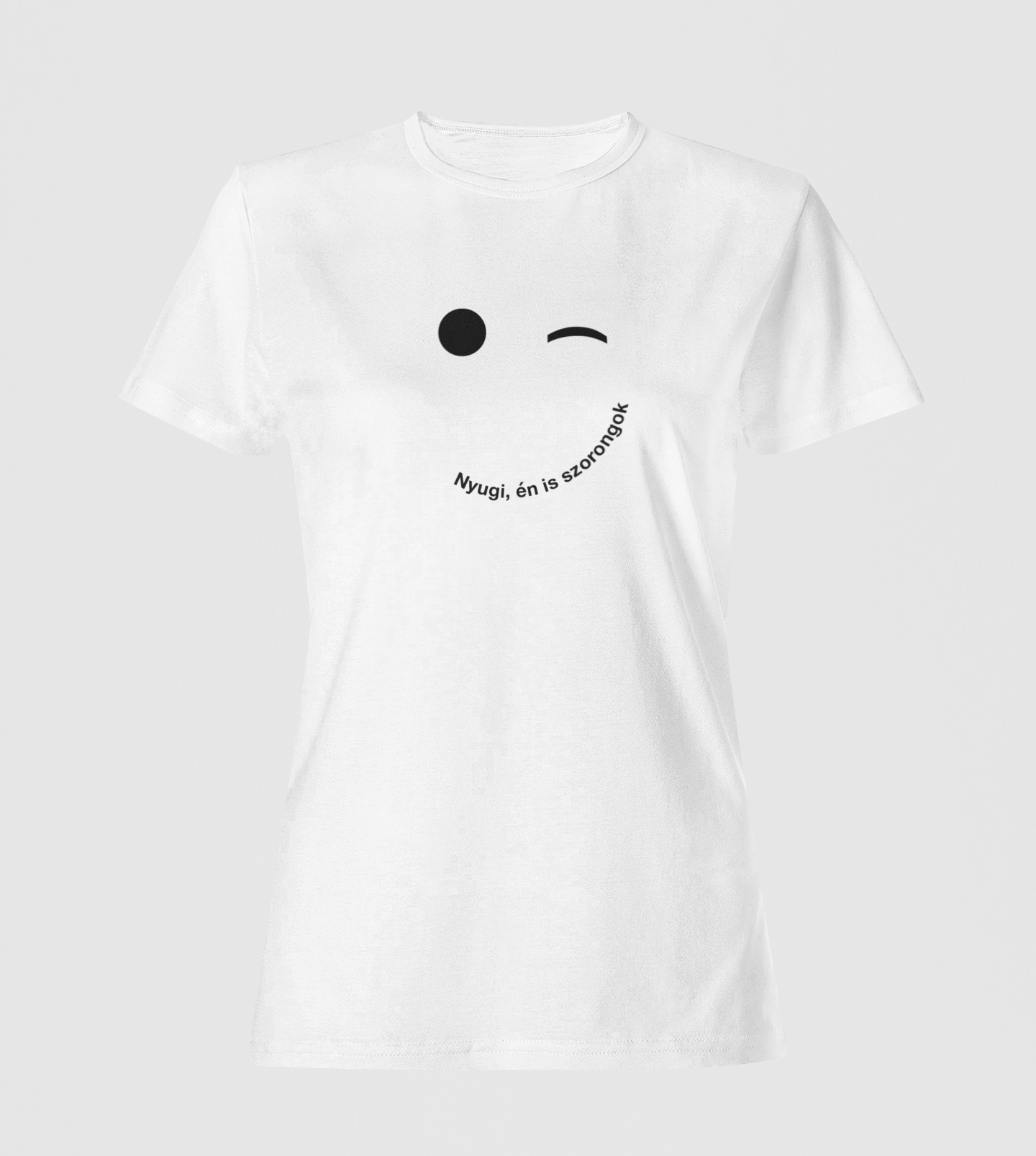 Nyugi, én is szorongok karcsúsított póló